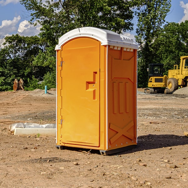 how often are the portable restrooms cleaned and serviced during a rental period in New Boston Ohio